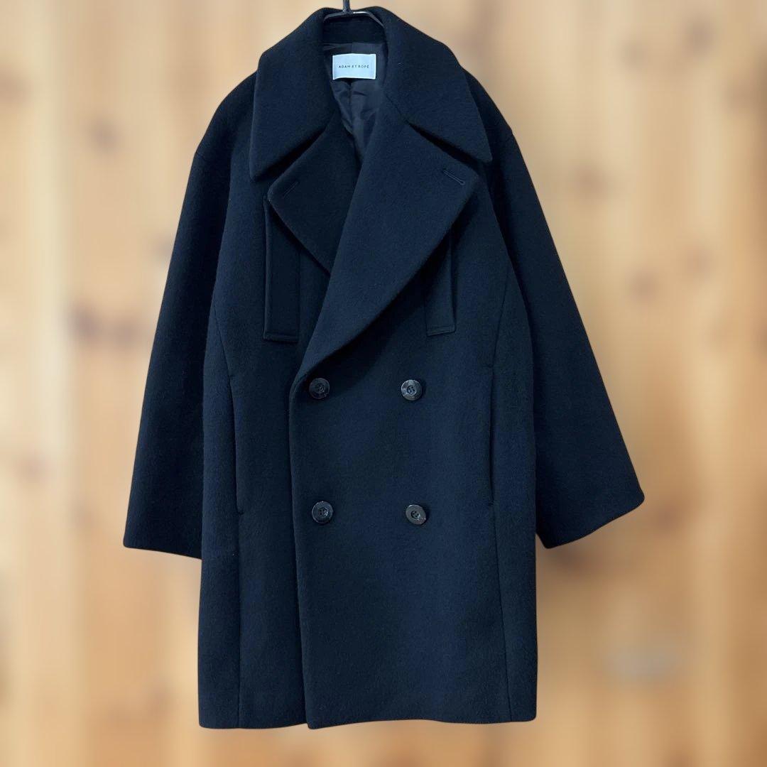 mayアダムエロペ　サステナブル　ビッグラペルコート　完売品