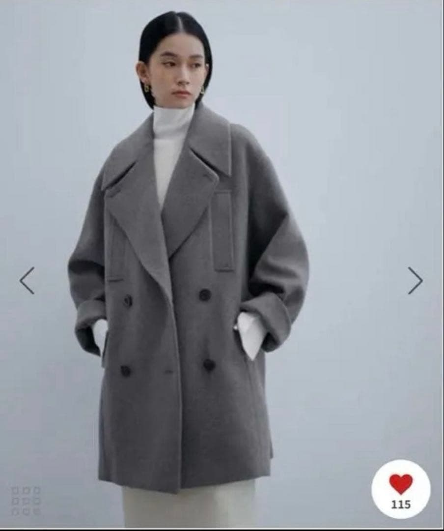 mayアダムエロペ　サステナブル　ビッグラペルコート　完売品