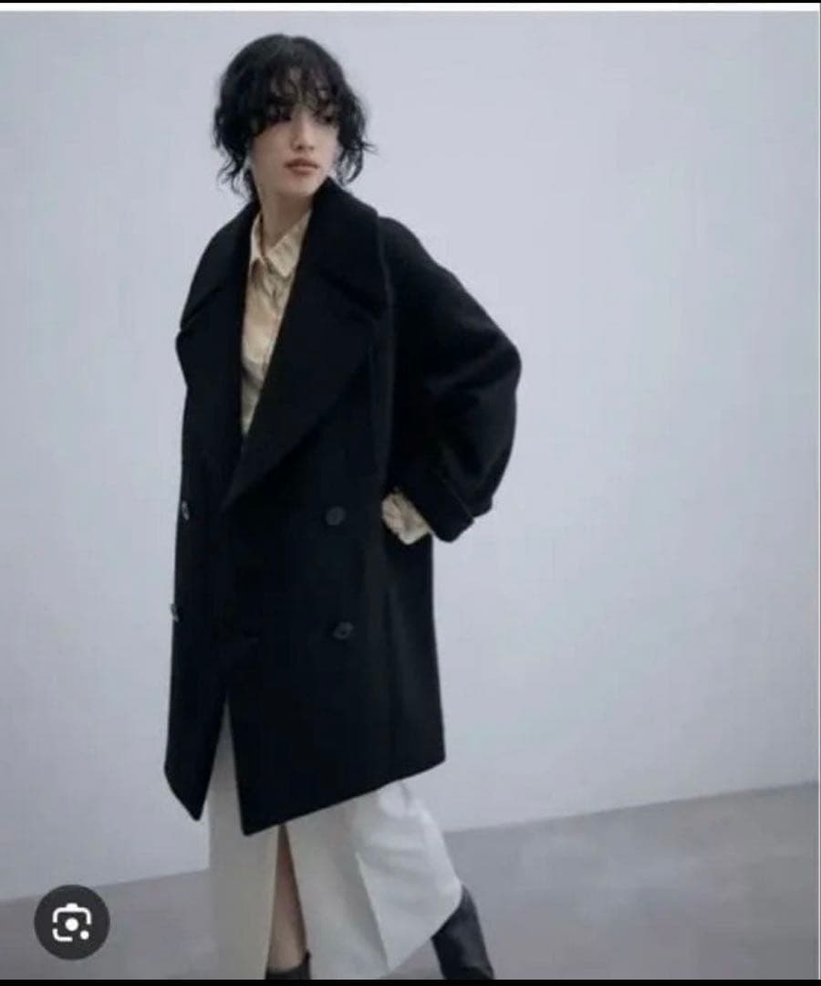 mayアダムエロペ　サステナブル　ビッグラペルコート　完売品