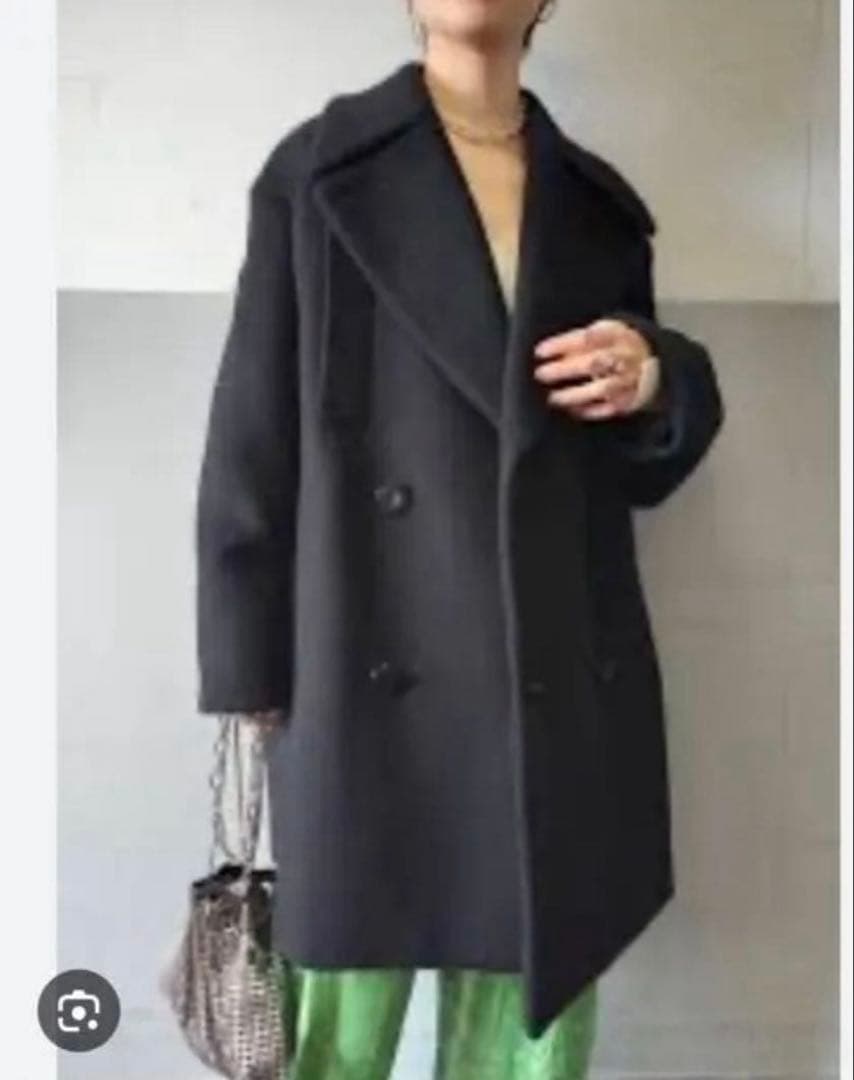 mayアダムエロペ　サステナブル　ビッグラペルコート　完売品