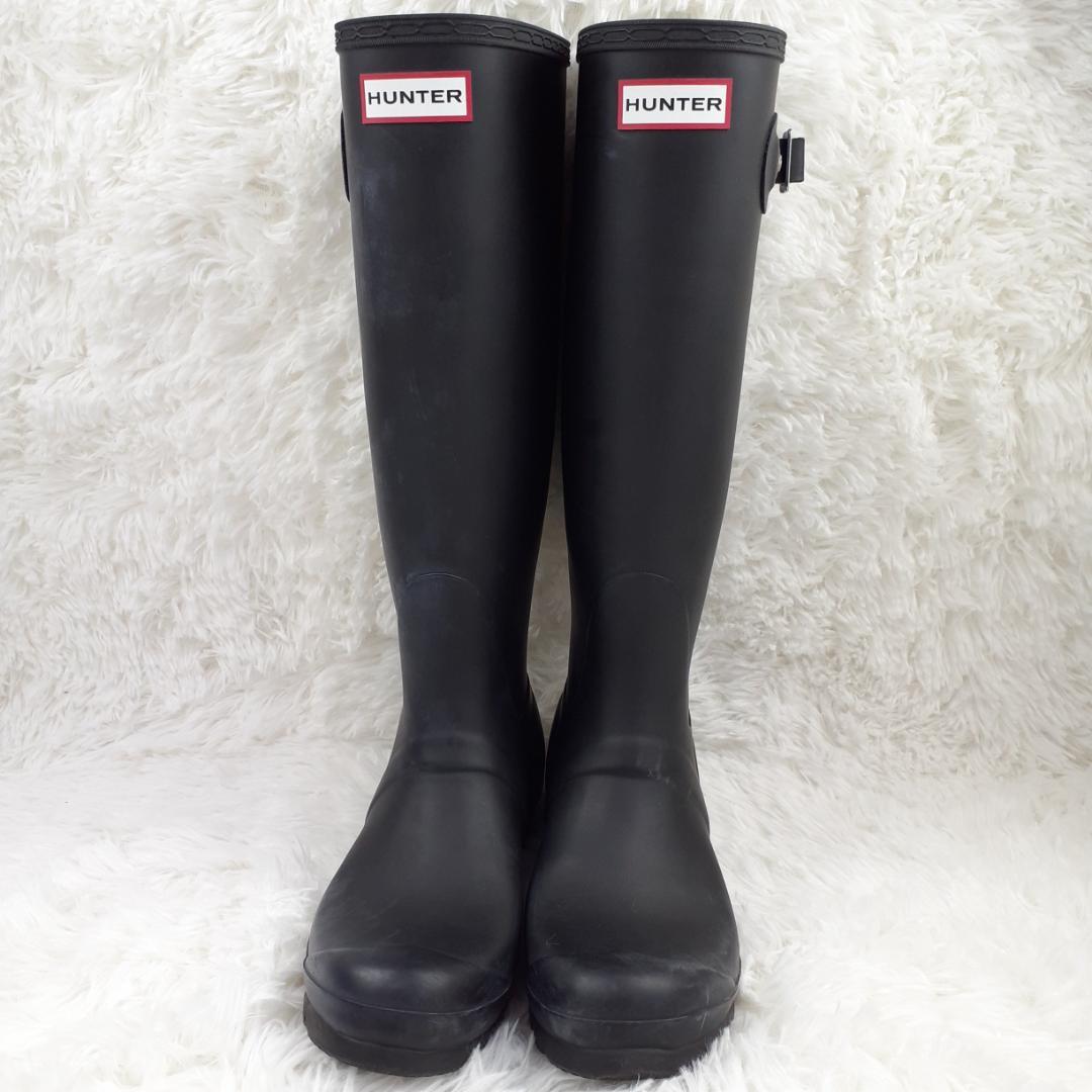 ジ*ジ様 美品 25㎝◎HUNTER ハンター 長靴 ロングレインブーツ 黒 W