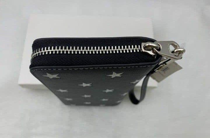 新品未使用コーチ長財布スター星プリントブラックレディースメンズ送料無料即日発送