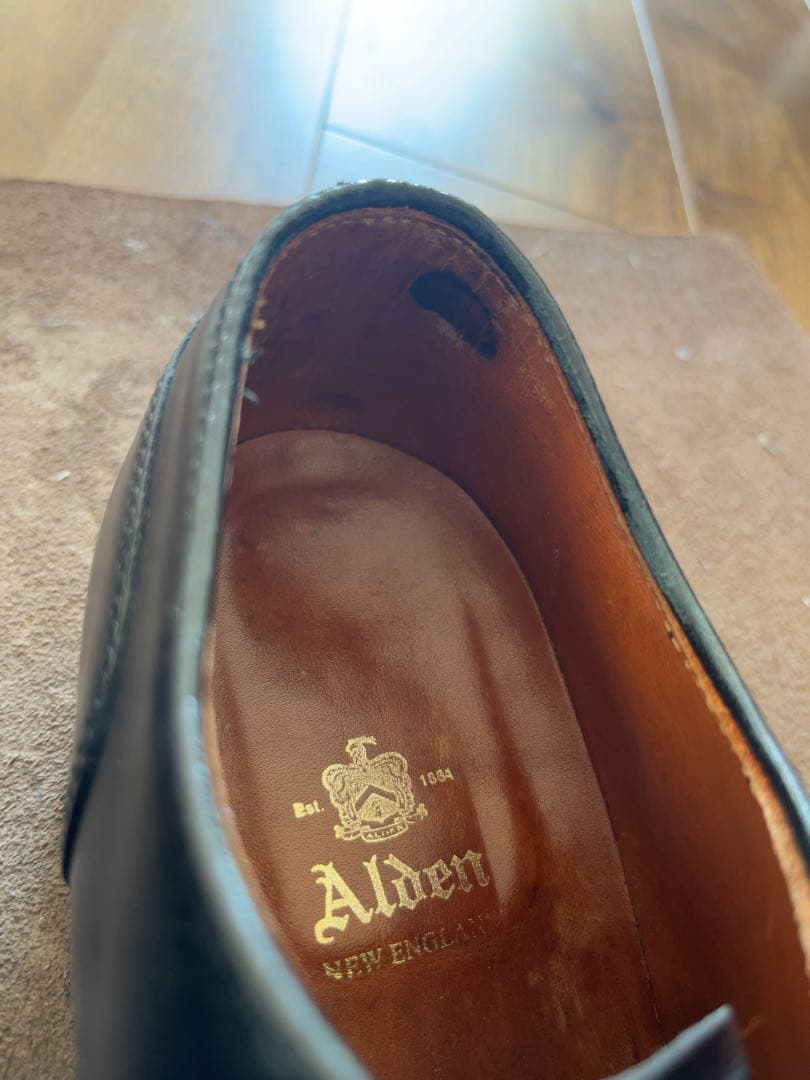 Alden961 アバティーンラスト カーフ 黒　8 Eウィズ