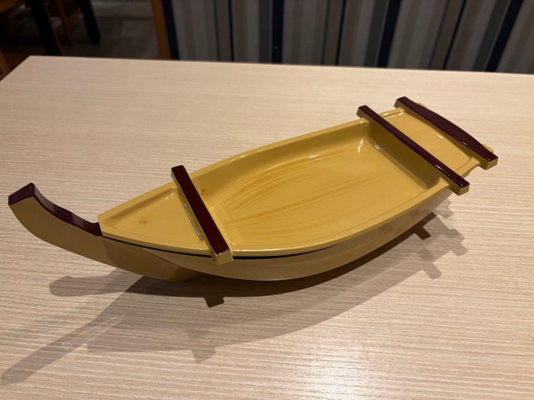 快慶盛舟　白木A 10セット 刺身盛り用などに！舟型プラスチックプレート 器
