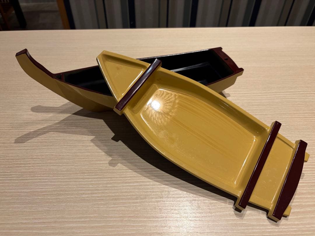 快慶盛舟　白木A 10セット 刺身盛り用などに！舟型プラスチックプレート 器