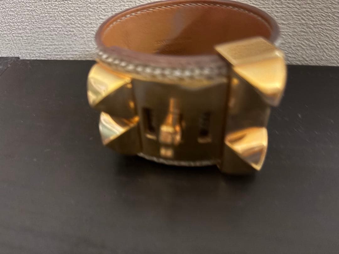 匿名エルメス コリエドシアン ブレスレット バングル リザード エキゾチック希少