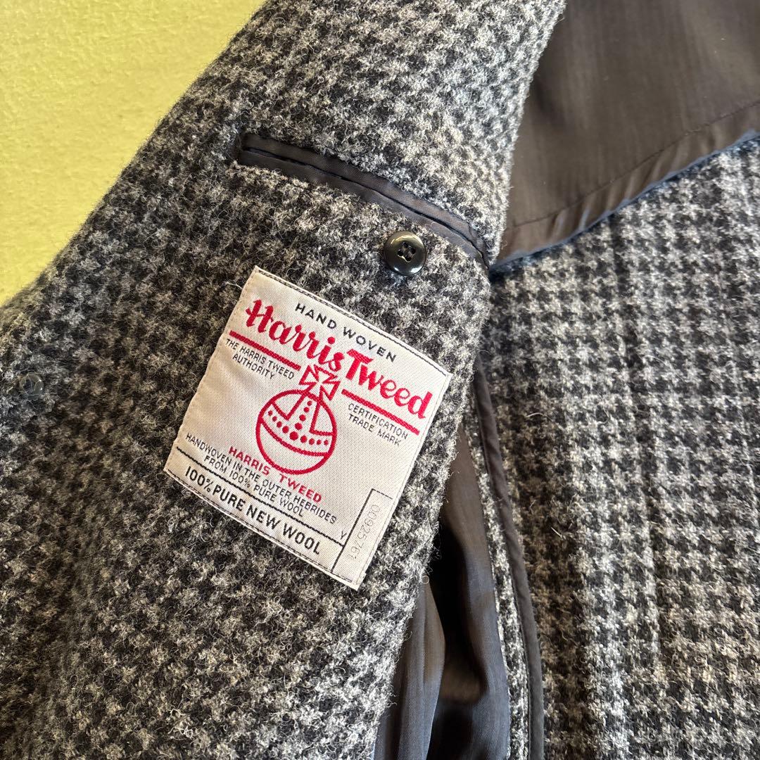 VAN グレー/ブラックチェック ダブルブレストジャケット