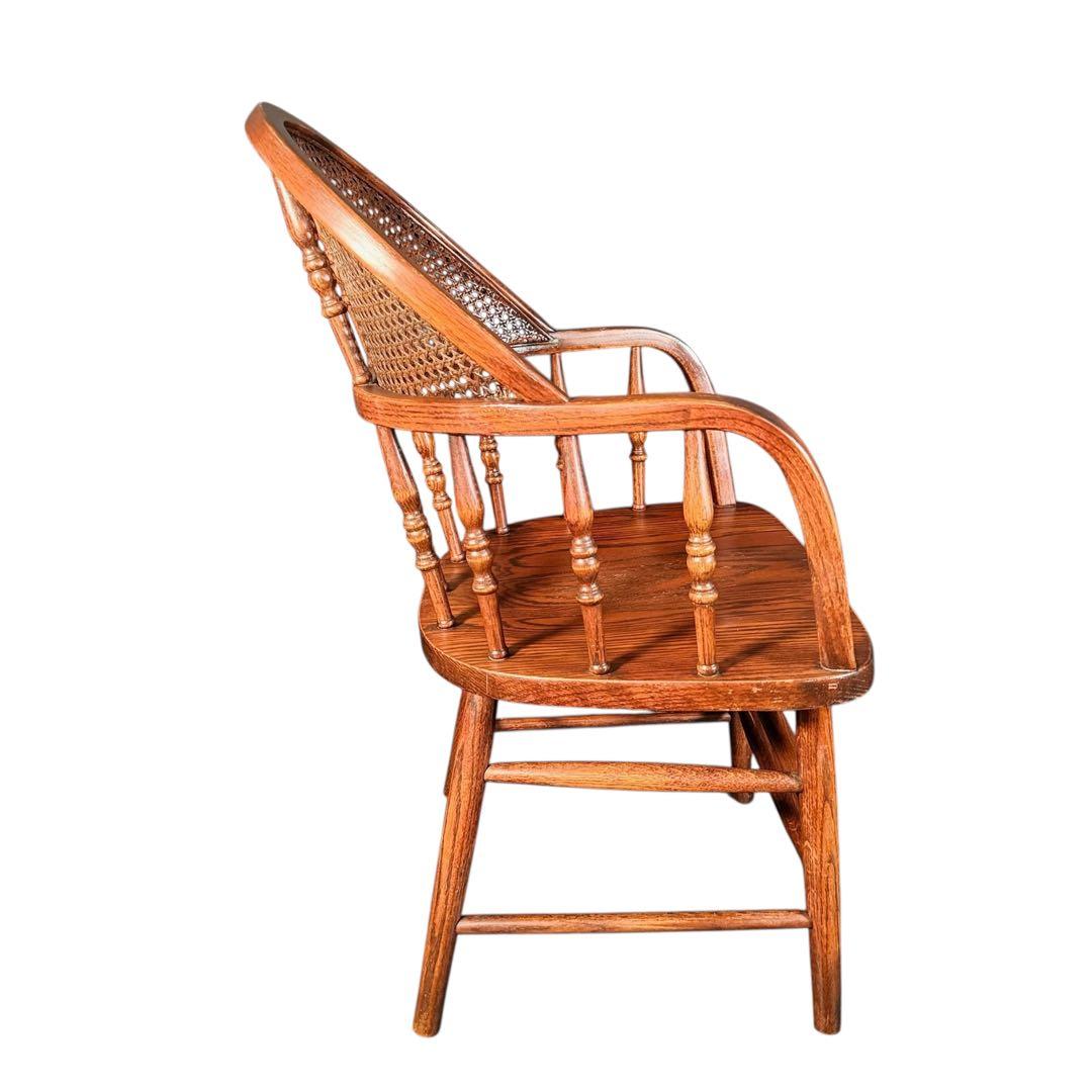 HR740 三越取扱　Shin Lee シンリー　オーク材 ダイニングチェア　籐