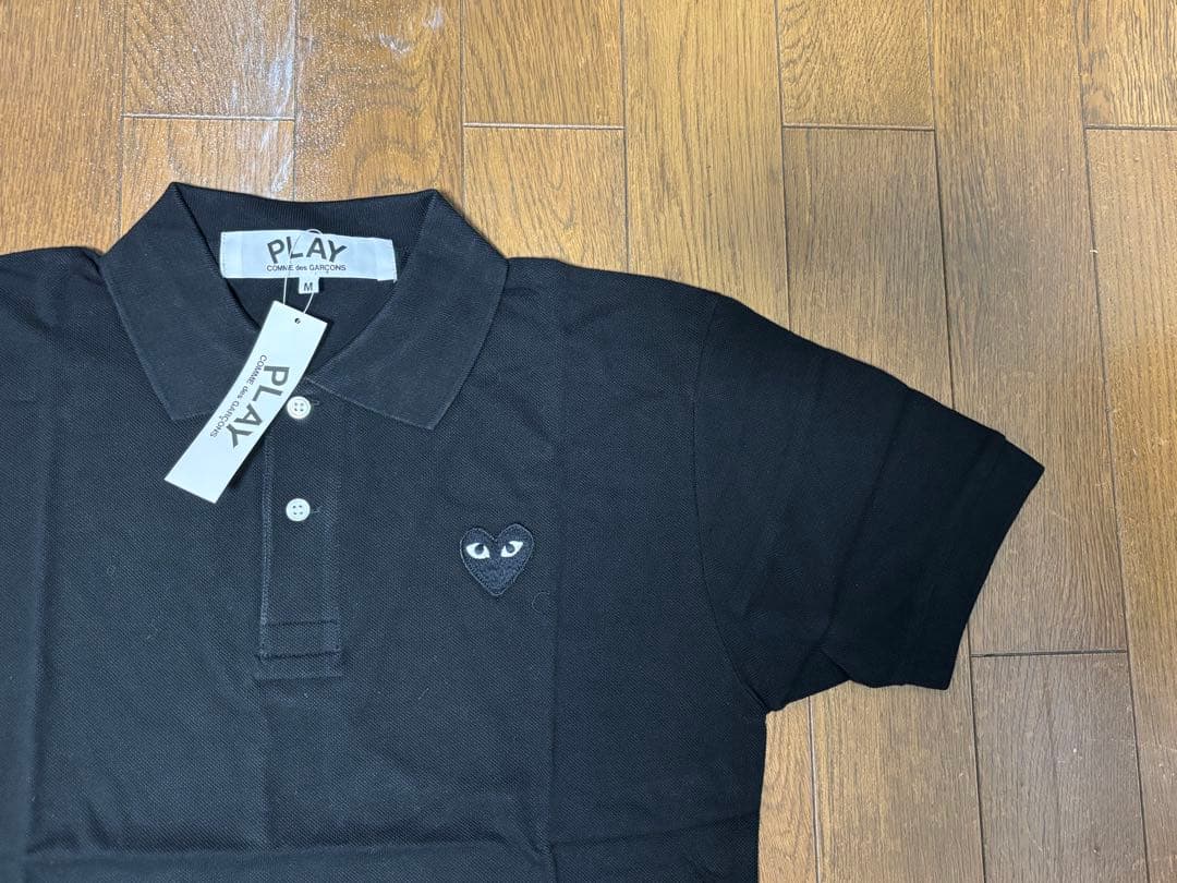 国内正規 PLAY プレイ コムデギャルソン ポロシャツ 半袖 ハート ブラック
