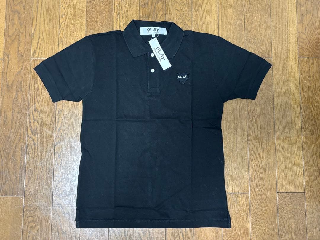 国内正規 PLAY プレイ コムデギャルソン ポロシャツ 半袖 ハート ブラック