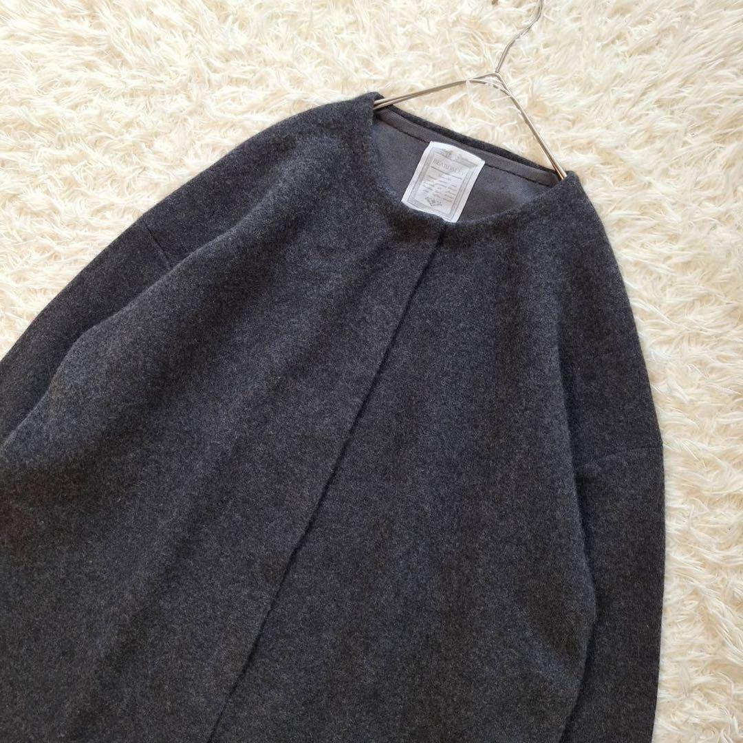 美品✨ビアズリー 2024年モデル 定価4万 ロングニットコート