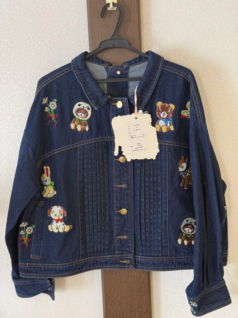 yukiemon刺繍デザインのデニムジャケット