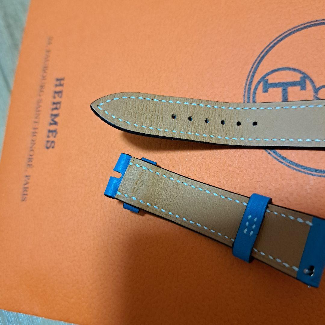 ミンミン　エルメス レザーベルト 青　HH1.210 Hウォッチ　pm