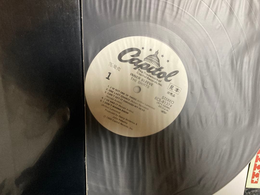 美盤：PROMO帯付国内見本盤LP：THE SHIRTS（シャーツ）フライヤー付