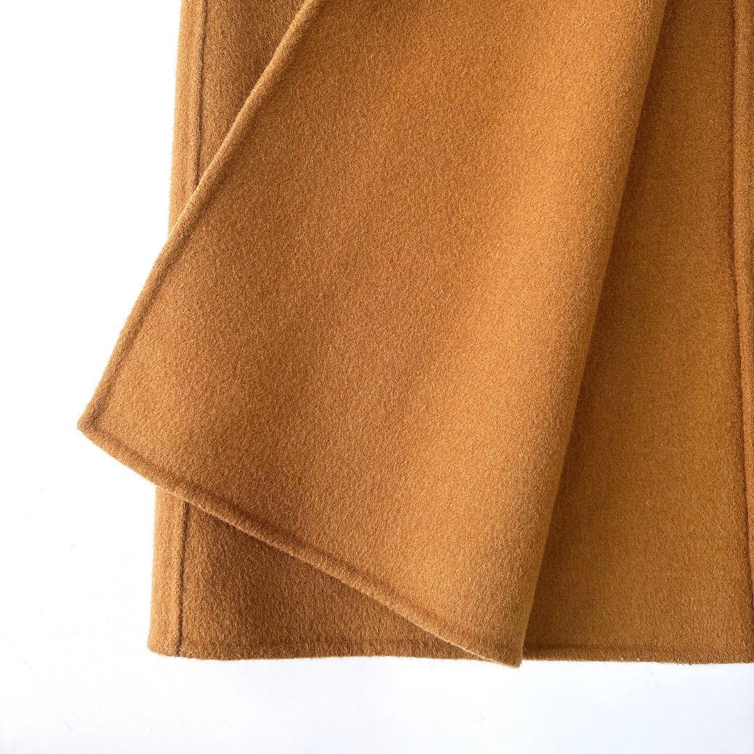 美品⁑ Liyoca リヨカ　ウールリバーガウンコート　キャメルブラウン　羽織り