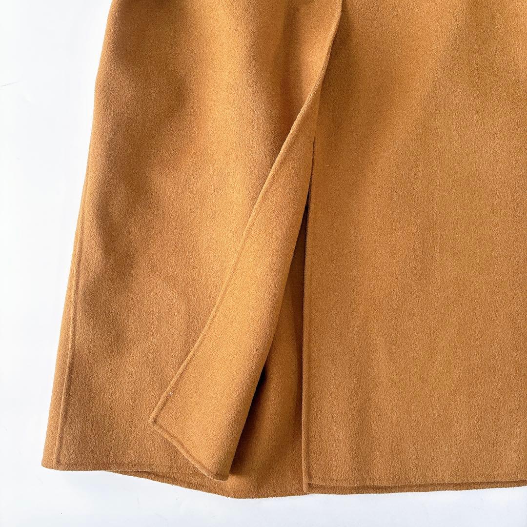 美品⁑ Liyoca リヨカ　ウールリバーガウンコート　キャメルブラウン　羽織り