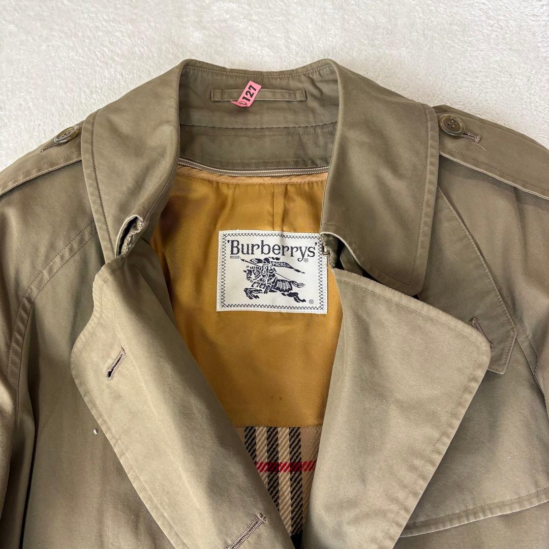 着丈117 バーバリー ダブル トレンチコート ライナー ノバチェック ベルト