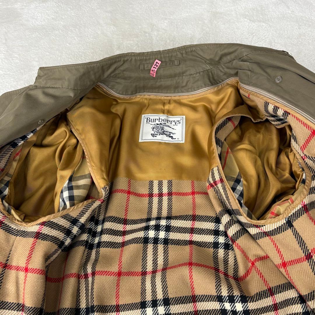 着丈117 バーバリー ダブル トレンチコート ライナー ノバチェック ベルト