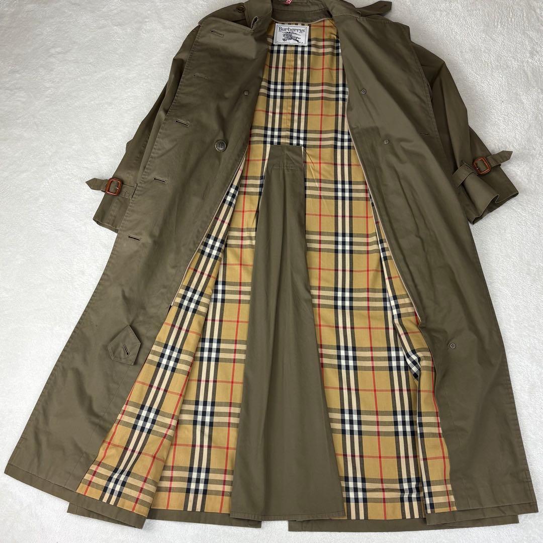 着丈117 バーバリー ダブル トレンチコート ライナー ノバチェック ベルト