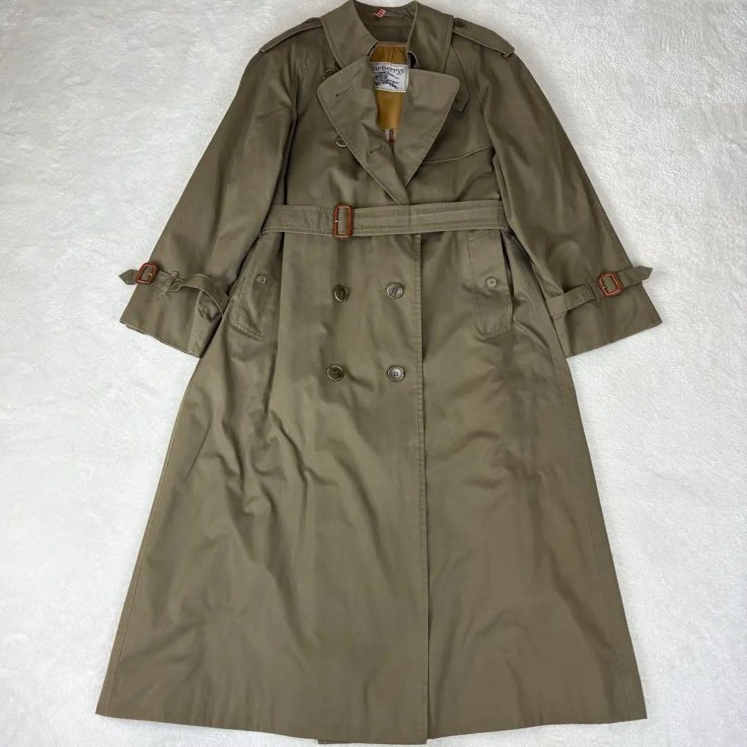 着丈117 バーバリー ダブル トレンチコート ライナー ノバチェック ベルト