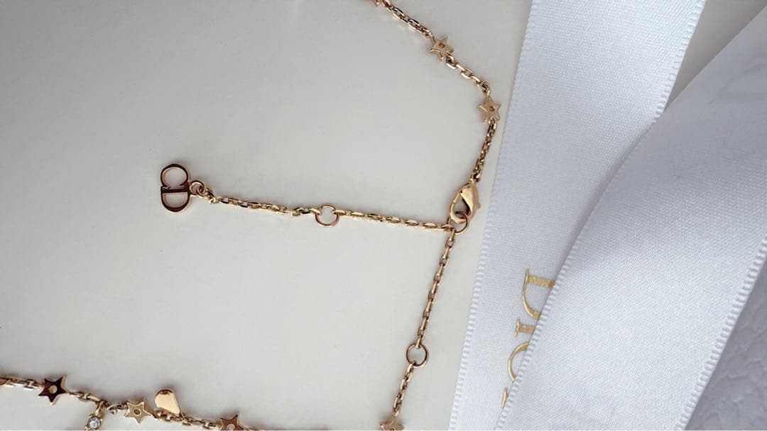 Dior ゴールド ネックレス 星型チャーム付き