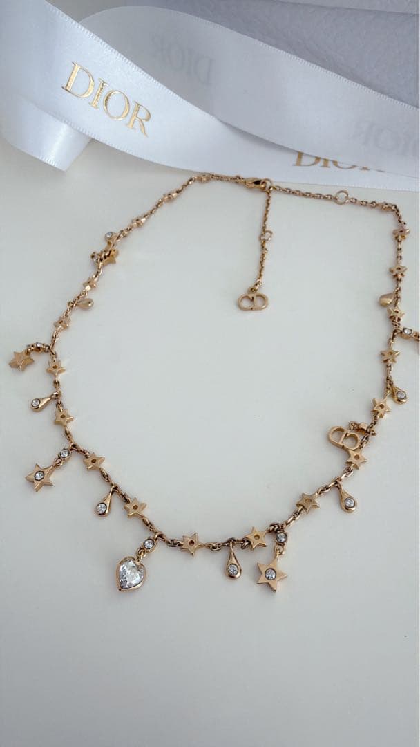 Dior ゴールド ネックレス 星型チャーム付き