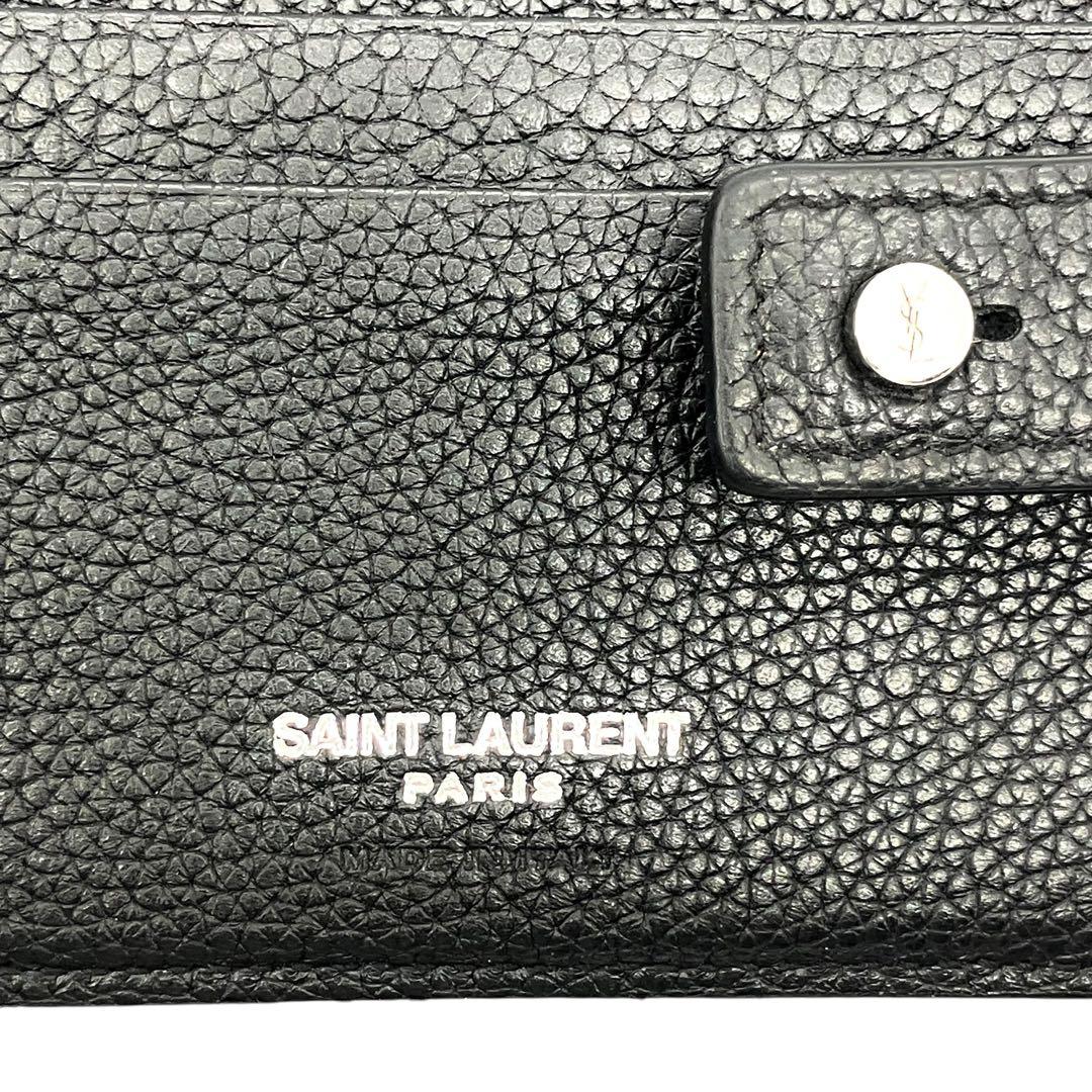 良品 1838 SAINT LAURENT マネークリップ カサンドラ シボ革