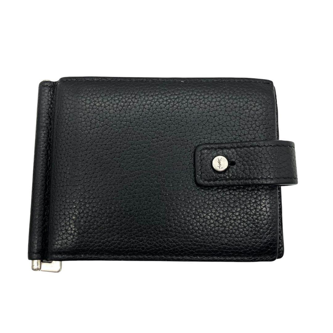 良品 1838 SAINT LAURENT マネークリップ カサンドラ シボ革