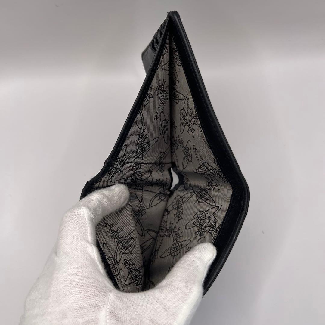 vivienne westwood 二つ折り財布　ブラック　EMMA ブルー