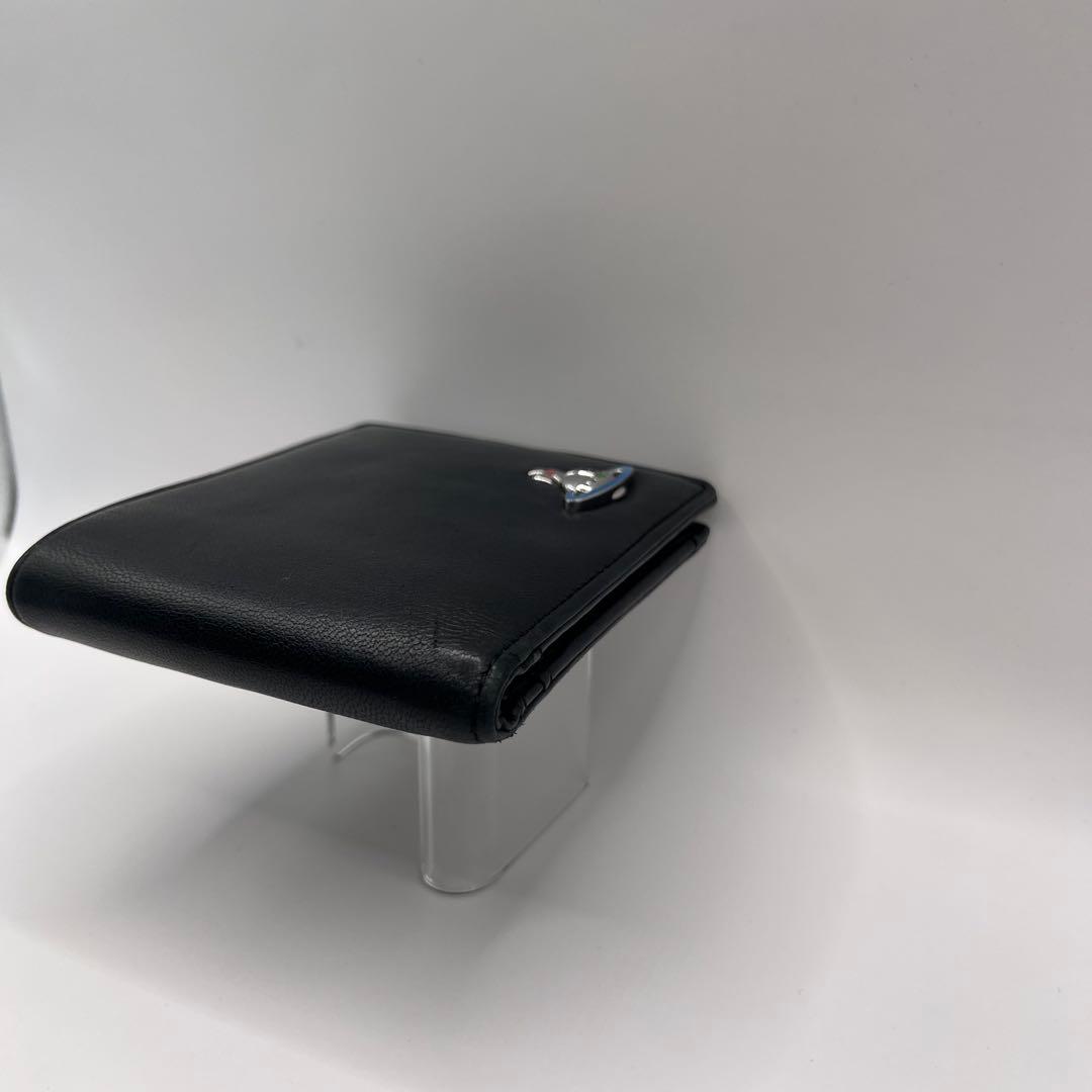 vivienne westwood 二つ折り財布　ブラック　EMMA ブルー