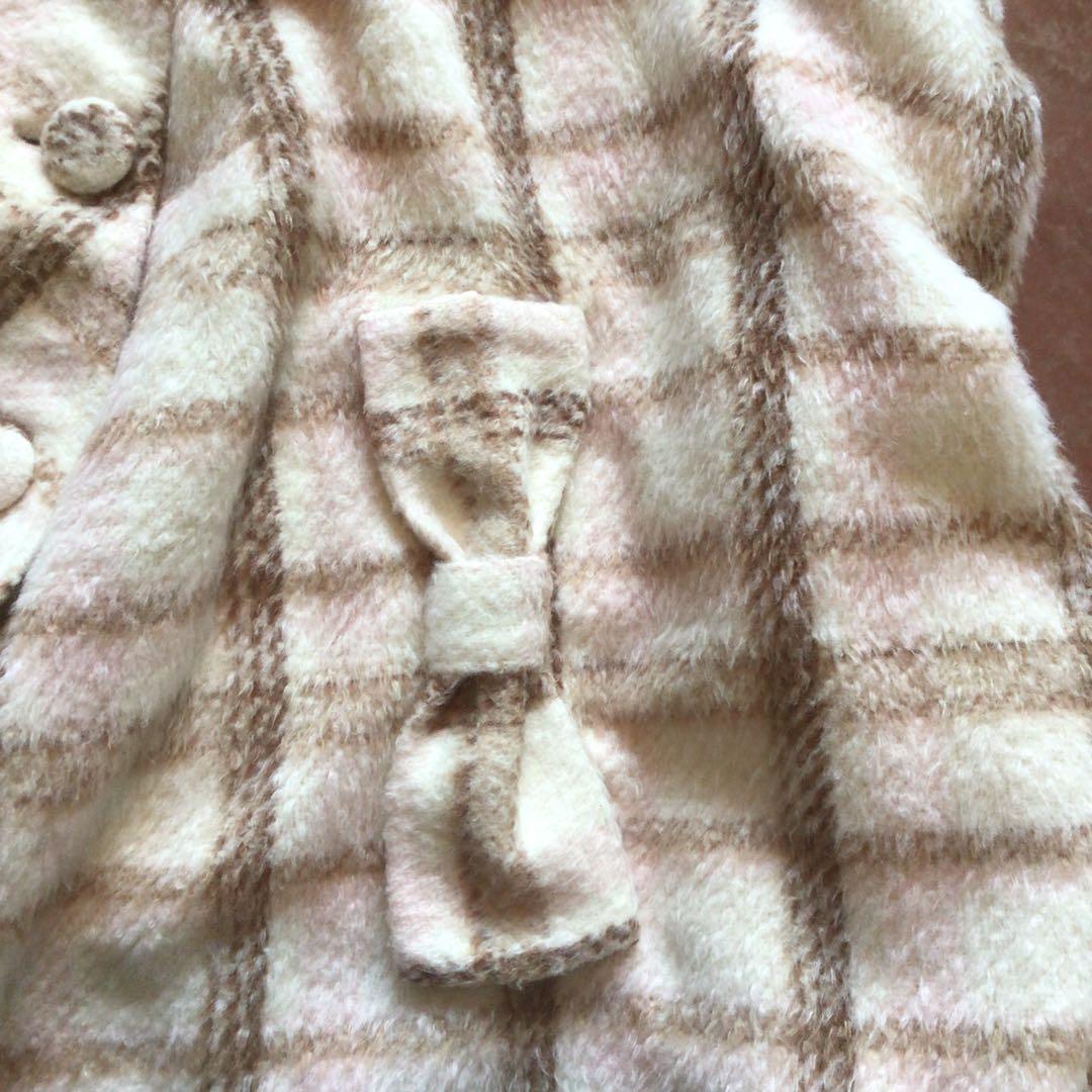 y2k LIZ LISAリズリサ　希少チェックファーポンチョ　グランジ　姫ギャル