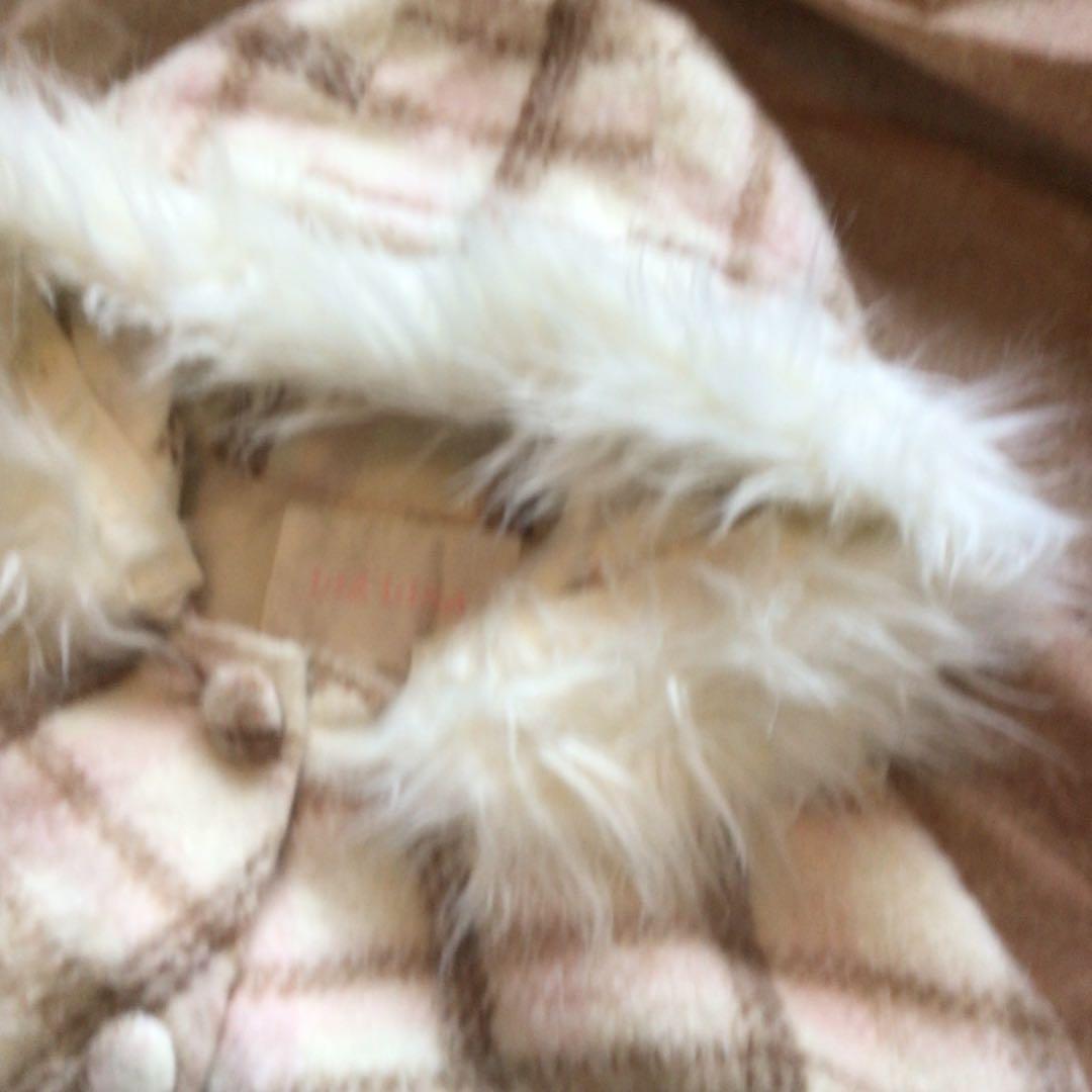 y2k LIZ LISAリズリサ　希少チェックファーポンチョ　グランジ　姫ギャル