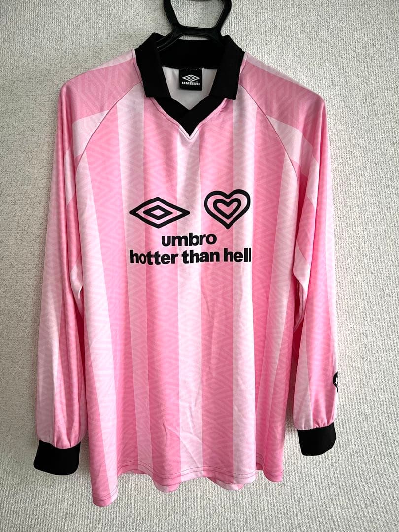美品 HTH × umbro コラボ game shirt ゲームシャツ ピンク