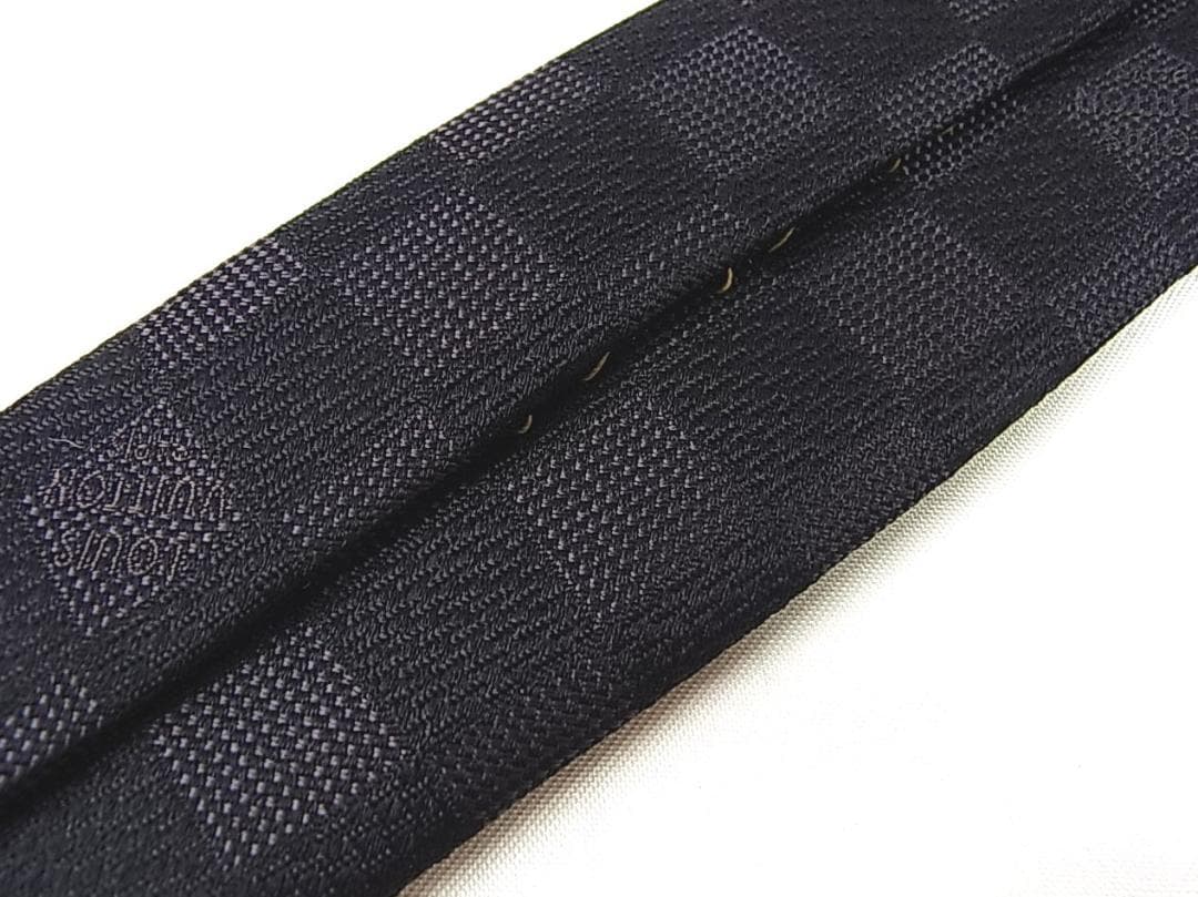 正規自宅保管品ルイヴィトン ネクタイM74139クラヴァットダミエクラシック