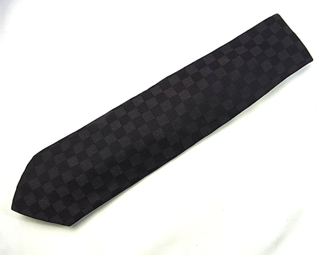 正規自宅保管品ルイヴィトン ネクタイM74139クラヴァットダミエクラシック