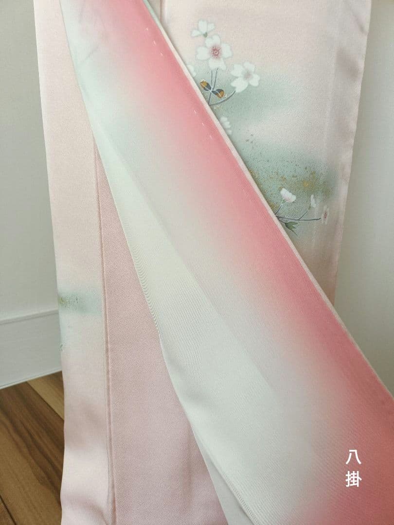 正絹訪問着（しつけ糸付き）　フルセット4点　卒業式　入学式　宮参り　七五三