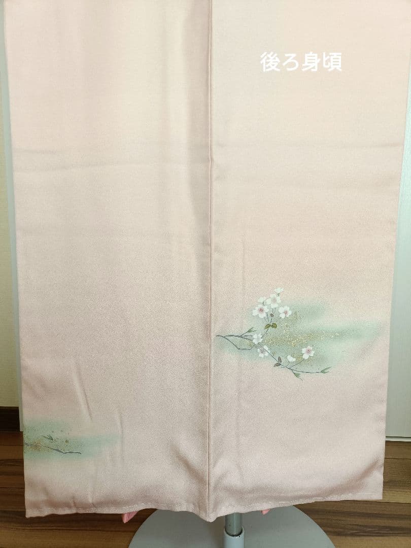 正絹訪問着（しつけ糸付き）　フルセット4点　卒業式　入学式　宮参り　七五三