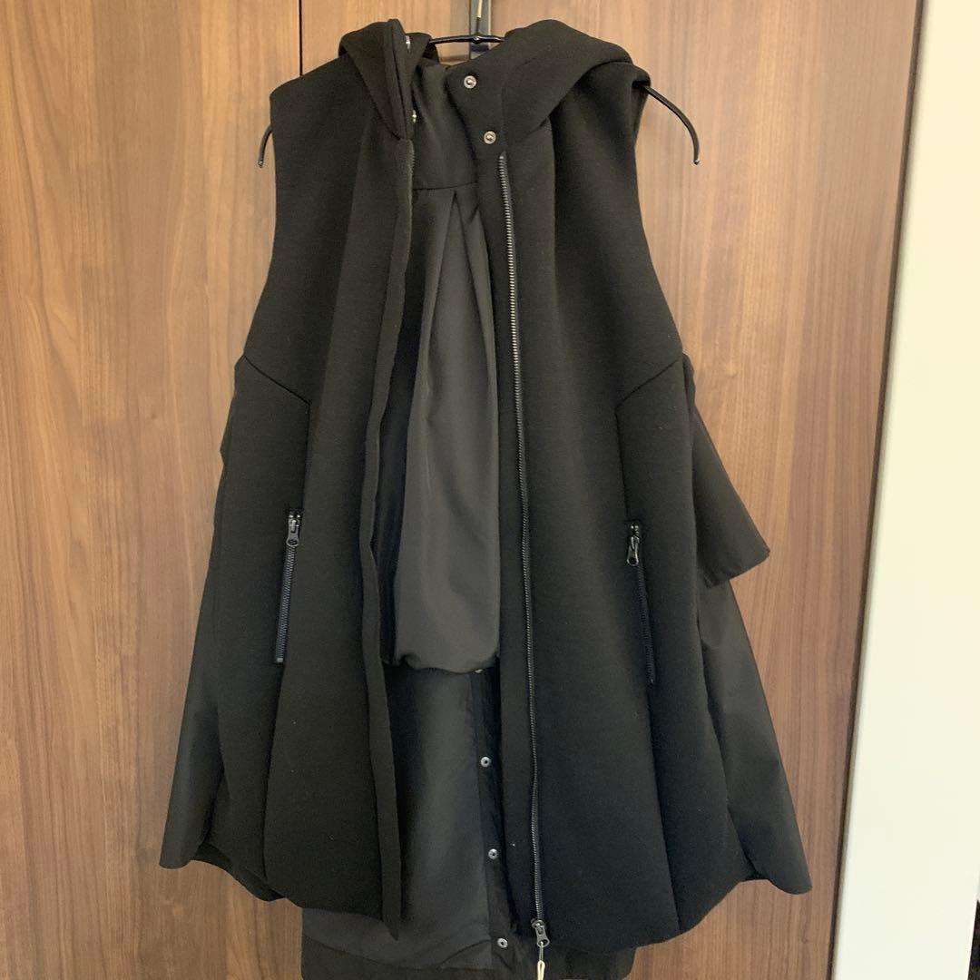 新品！soeur7★ヤマダヤ　ドッキングデザインダウンベスト ブラック