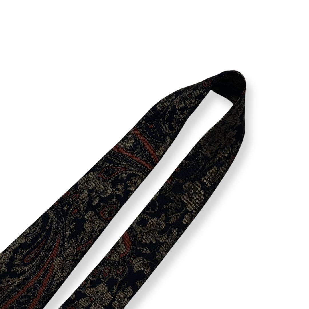 極美品✨Aquascutum ネクタイ　アクアスキュータム　ペイズリーブラック