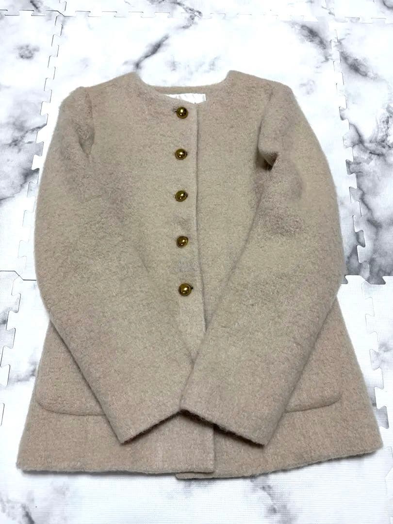 【極美品】ウィムガゼット　シャギージャケット　ベージュ　2024AW