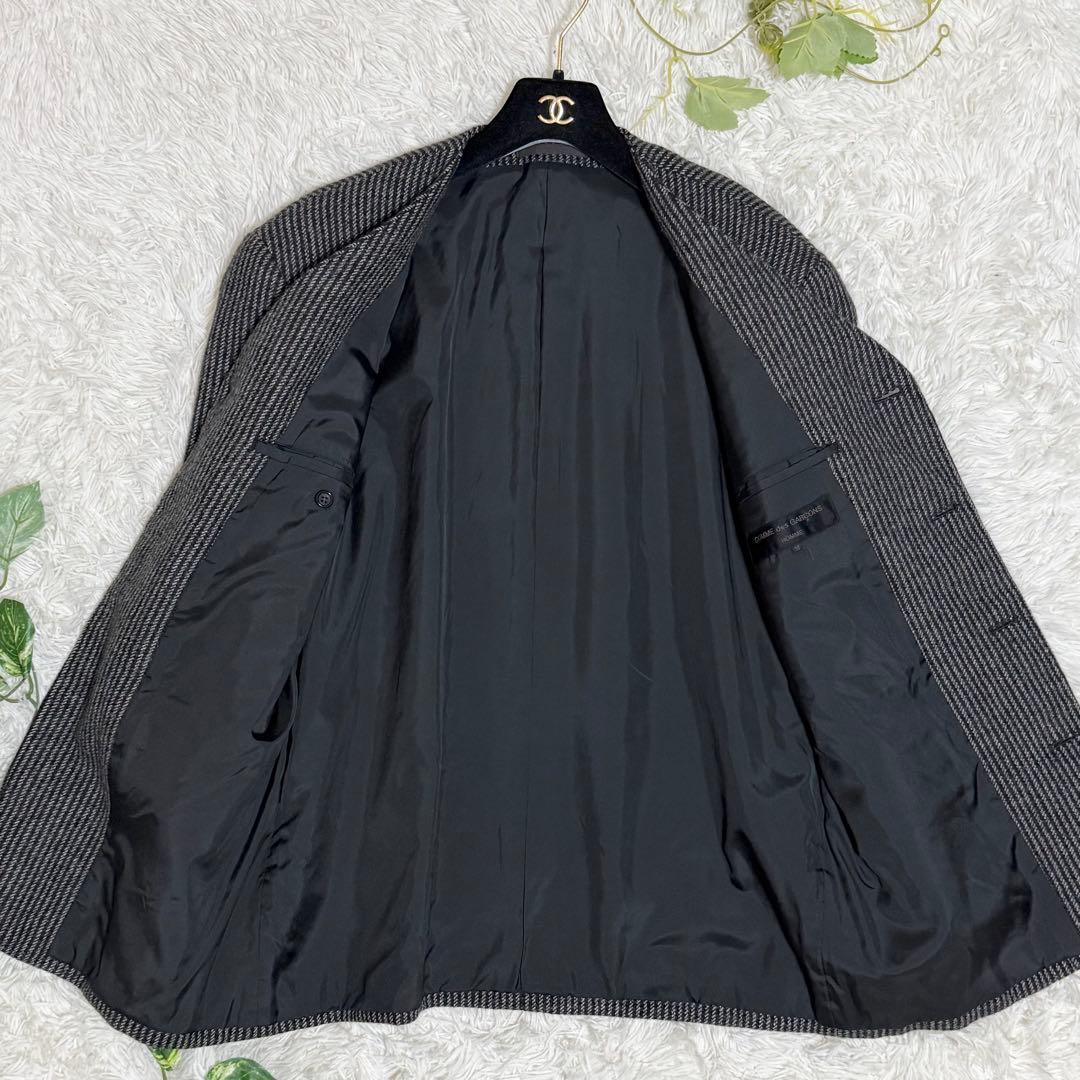 希少　コムデギャルソンオム　ノーカラージャケット　縮絨ウール　田中オム　日本製