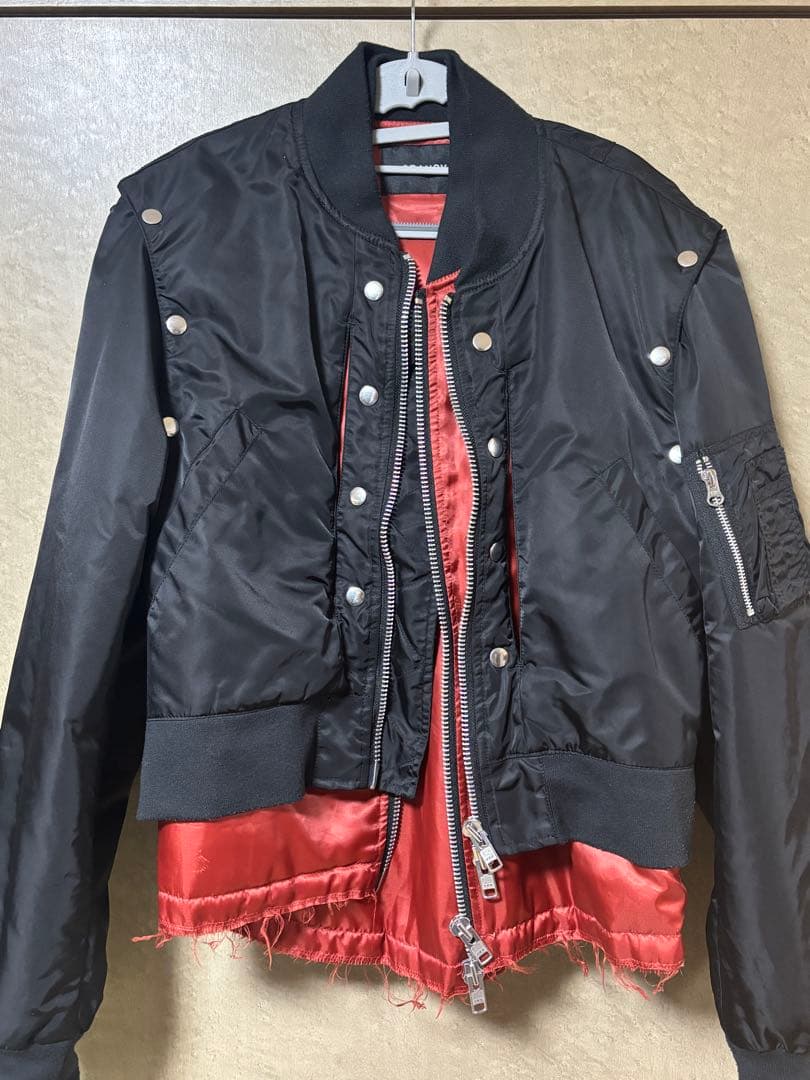 grancy Volume Layered Design MA-1 ブラックL