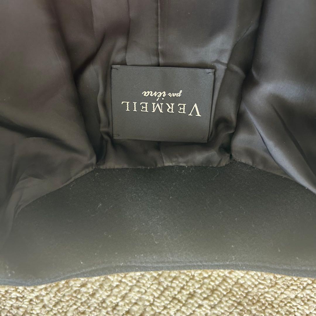 ヴェルメイユ パー イエナ メルトン テント ライン コート ロング リボン