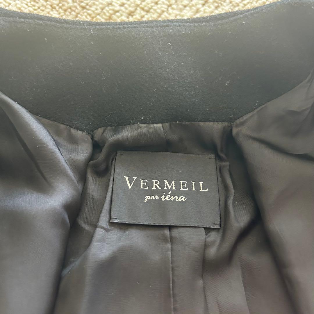 ヴェルメイユ パー イエナ メルトン テント ライン コート ロング リボン