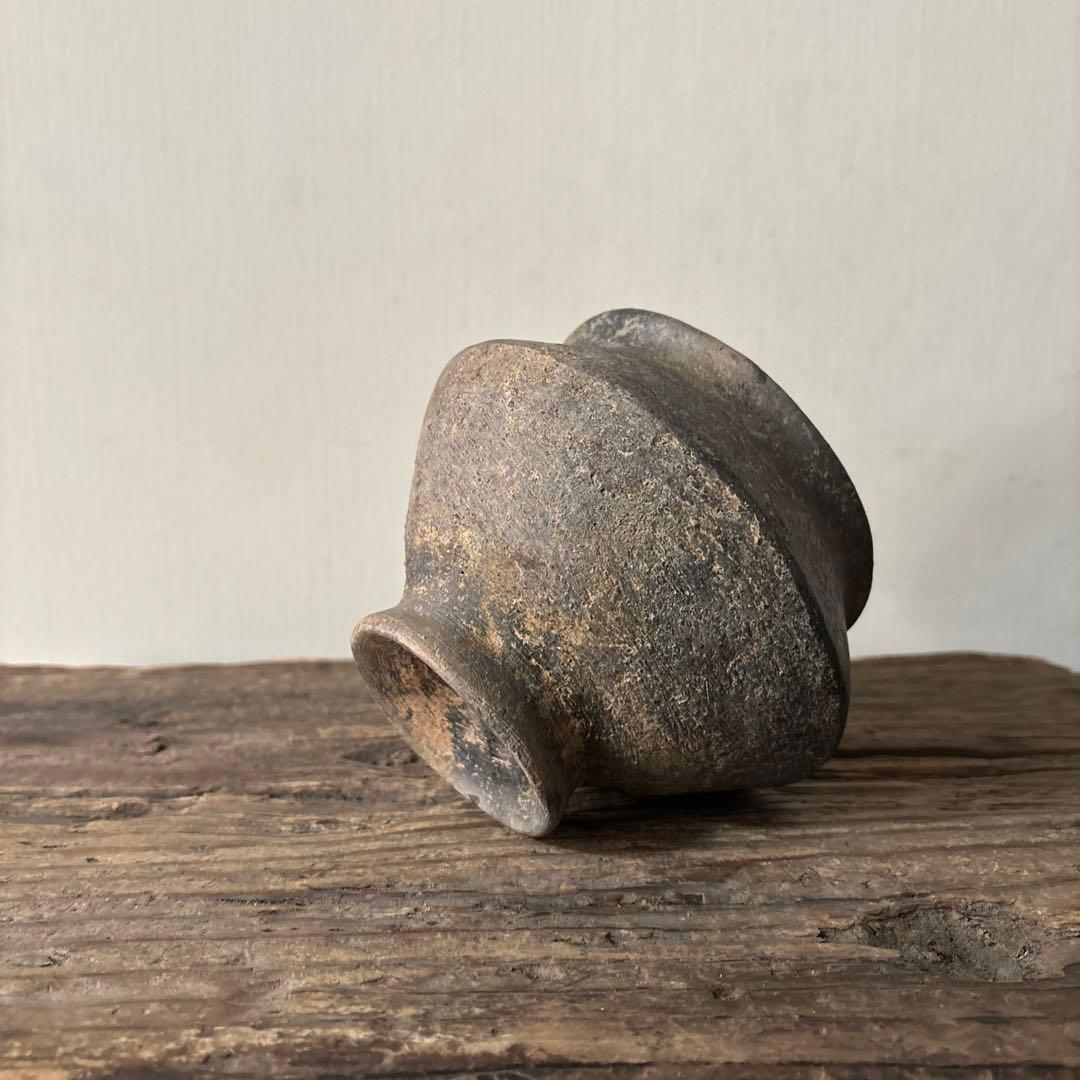 須恵器小壺　古美術　古道具　花器　アンティーク　骨董　新羅　高麗　南蛮　検:李朝