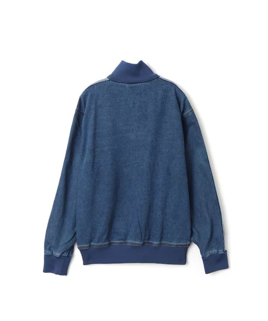 新品M】アディダス　デニムジャケットファイヤーバードトラック インディゴ　ブルー