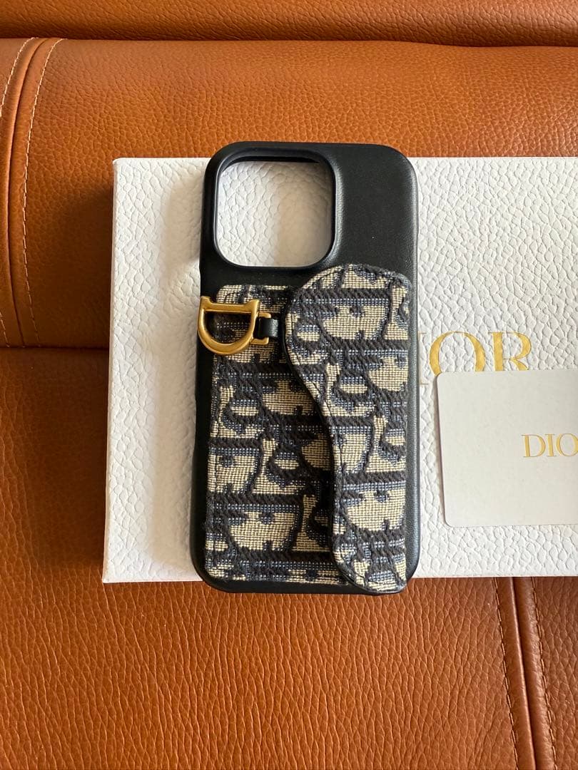 Dior iPhone16Proケース　カナージュ　ラムスキン