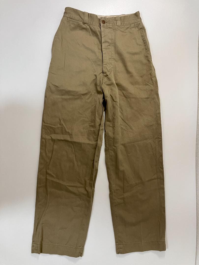 50s US ARMY 米軍実物 アーミーチノ W28L31程度 状態良好