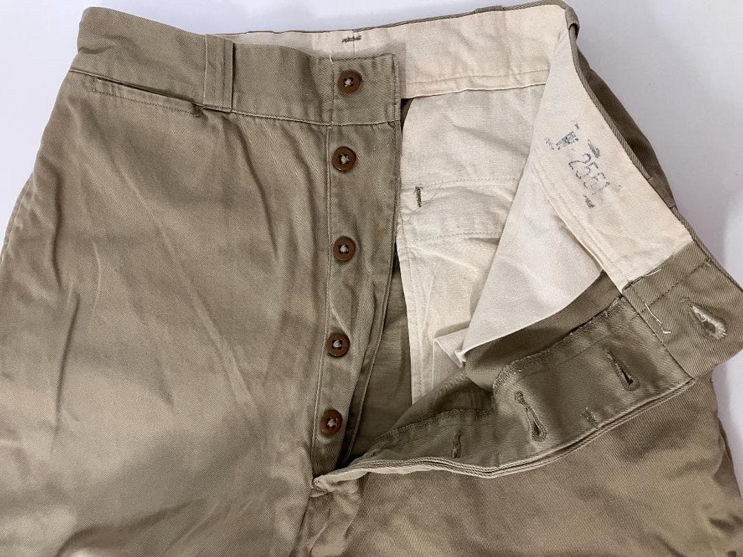 50s US ARMY 米軍実物 アーミーチノ W28L31程度 状態良好
