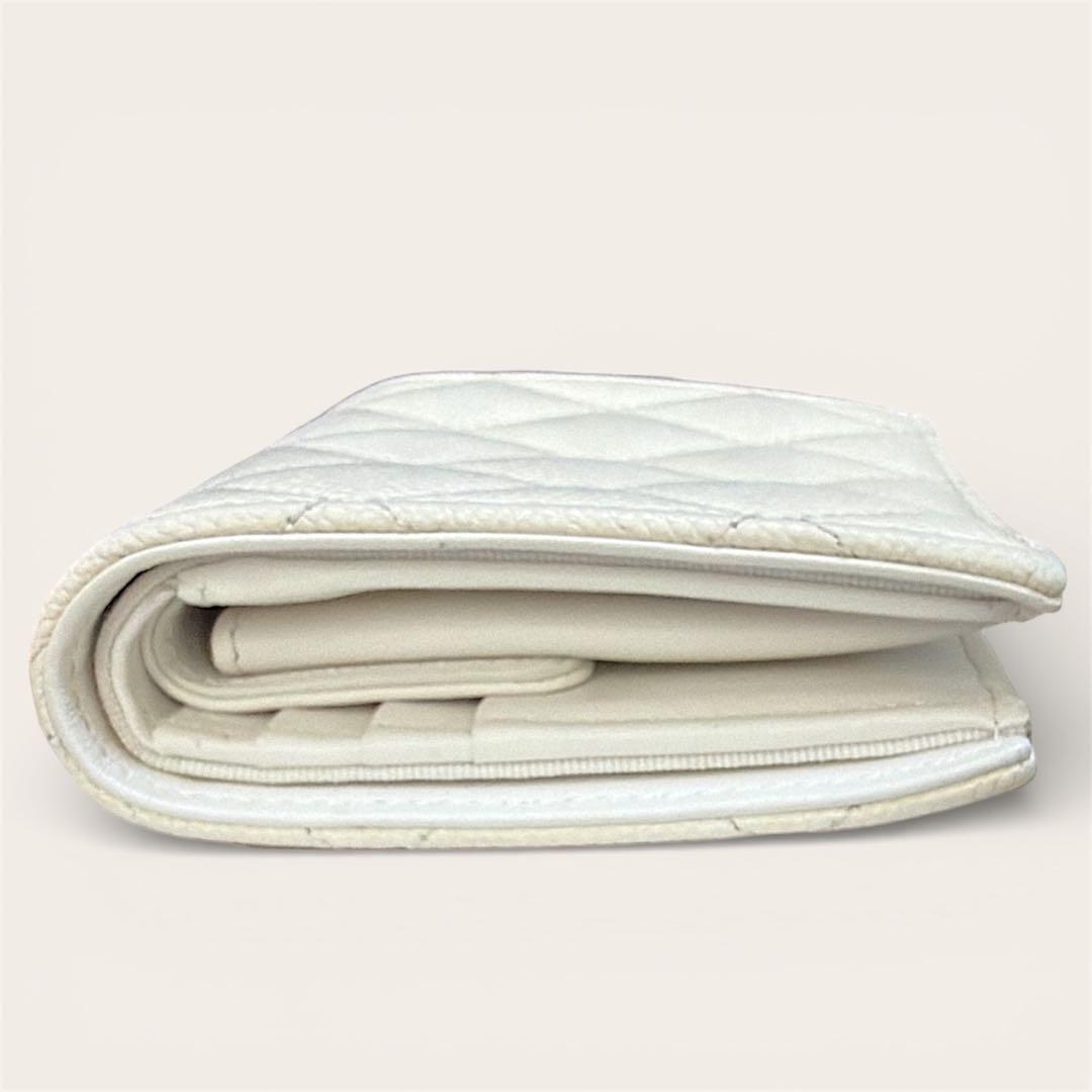 【CHANEL】シャネル財布☆コンパクトウォレット☆キャビアスキン☆美品☆付属品